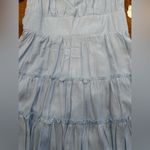 Altar'd State Altar’d State Baby Blue Tiered Ruffle Puff Sleeve Lined Mini Dress Photo 3