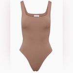 Babaton Aritzia Women’s Contour Tank Dark Tan Square Neck Bodysuit XS NWOT Photo 1