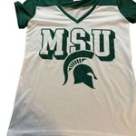 Victoria's Secret Pink Victoria Secret Women's MSU Jersey V Neck Tshirt size Small Michigan State Photo 0