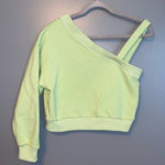 The Vintage Shop Green off the shoulder sweatshirt Photo 0