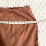 Free People Orange Washed Out Denim Modern Femme Fitted Boho Mini Skirt 2 Photo 9