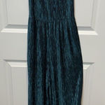 Live to be spoiled  Green Crinkle Jumper Small Formal Spaghetti Strap S Dance Photo 0