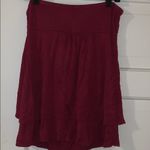 Wet Seal Fancy Burgundy Tube Top with Tie Photo 2