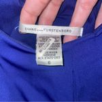Diane Von Furstenberg Diane Von‎ Furstenberg DVF Blue Jamila Ruched Dress Women's Size 6 Photo 5
