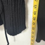 ZARA  Cardigan Sweater Mohair Wool Black Dark Academia Business Casual Jacket Lg Photo 4