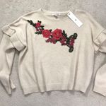 Woven Heart NWT Cropped Embellished Sweater Photo 1