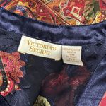Victoria's Secret EUC Victoria Secret Vintage Gold Label Blue & Pink Floral Sheer Shirt size small Photo 3