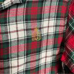 Ralph Lauren  LRL Flannel Sleep Shirt Womens Medium Button Up Long Sleeve Plaid Photo 5