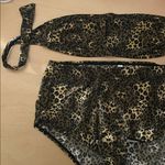 Free with Bundle New Women’s Leopard Print Bikini Set High rise size Large Black Photo 7