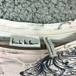 Nicole Miller Vintage Y2K Top Womens Medium Purple Geometric Beaded Paris Artsy Photo 2