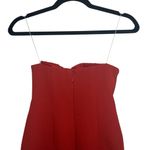 Acler. NEW NWT Whitnell Strapless Midi Dress In Burgundy Photo 10