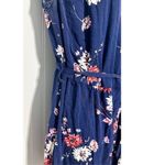 Torrid  Women's Floral Print Challis Button Front Romper Sleeveless Navy‎ Blue 1X Photo 3