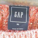 Gap  XL Orange Red Fisherman Cableknit Pullover Sweater Photo 5