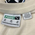 Puma Go For Iconic Tee Pristine Cream XXL Colorblock Sleeve Logo Shirt NWT Photo 7