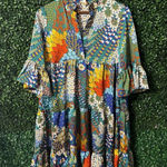 Uncle Frank  Floral Salad Boho Knee Length Flowy Dress Sz XS Photo 0