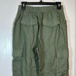 A.Peach  Cargo Linen Blend Olive Green Pants Size Small NWT #0617-OC Photo 5