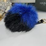 Juicy Couture  Blue/Black Furry Ball Key Fob Photo 3