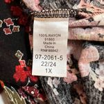 ELLOS tunic top blouse shirt floral bell sleeves flowy soft comfortable 1X 22/24 Photo 4