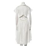 Kika Vargas NWT Mabel Cutout Stretch Cotton Midi White Dress Women's Size Small Photo 1
