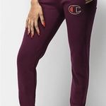 Champion Reverse Weave Jogger Pant Embroidered Logo Dark Berry Sz Small Athletic Photo 0