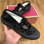 Vans  black velvet Mary Jane shoes sneakers new  Photo 5