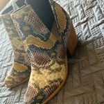 Rider Girl Snakeskin Ankle Boots Brown Size 8.5 Photo 3