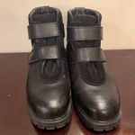 L.L.Bean  Ankle Boots Hook Loop Straps Women 10 M Black Leather Winter Shoes Photo 0