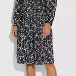 Coach NEW  1941 Black & White Yoke Long Sleeve Dress size 0 Photo 0