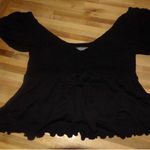 Urban Outfitters  cropped black blouse S Photo 0