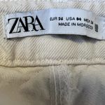 ZARA Cream High Waist Tapered Leg Jeans Size 4 Photo 6