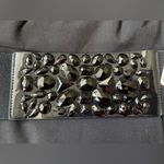 NWT! Nue by Shani Black Dress with Belt and Puff Sleeves built in shapewear Size 12 Photo 2