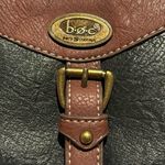 BOC Born Black/Brown Faux Leather‎ Wristlet Wallet w Zip Closure Card Slots Black Photo 1