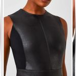 Spanx Faux Leather and Ponte Fabric Luxe Black Sheath Dress New with tag… Photo 4