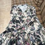 Generation Love Black and White Sundress with V-Neck and Long Sleeves Photo 0