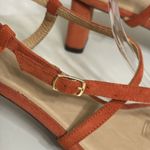 frame denim Frame Le Braxton Leather Heel Burnt Orange US 10 Strappy Sandal Fall Photo 6