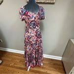 Soft Surroundings  Kara Dress Tiered Boho Maxi Floral Paisley Cap Sleeve XS Photo 4