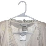 NWT Plaza South 2pc White Linen Battenberg Lace Trim Maxi Dress & Jacket Size 10 White Photo 3