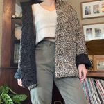 Vintage crinkled silk animal print oversized jacket mob wife aesthetic Size XL Photo 1