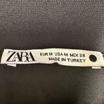 ZARA  black asymmetrical ruched gold embellished bodysuit Photo 3