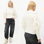 Ulla Johnson Delma Fringe Pullover Sweater Cream Ivory Tassel Knit Size P / XS Photo 11