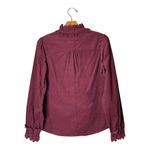 Boden Shirt Women 6 Burgundy Lace Neck Corduroy Button Down NWT Preppy Career Purple Photo 1
