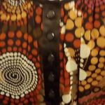 Maggie Barnes Maggie Burns Plus Size 5X Abstract Print Button Front Tunic Top Orange Brown Photo 3