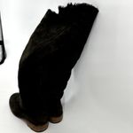 Moschino  Cheap and Chic Knee High Boots Suede Faux Fur Lined Heeled Brown 7 Photo 3