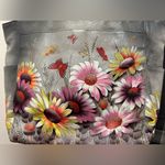 ANUSCHKA WILD MEADOW HAND PAINTED LEATHER SHOULDER TOTE PURSE like new condition Pink Photo 4