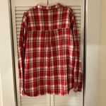CP Shades Red Plaid and Gingham Gauze Cotton Button Down Photo 5