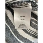 Ellen Tracy Long sleeve denim blue & white collar blouse 1X 100% linen c… Photo 7