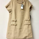 NWT Tuckernuck Short Sleeve Tweed Jackie Shift Mini Dress Croissant Women Size L Tan Size L Photo 2