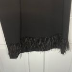 Harper Rose Solid Black Sleeveless Faux Feather Fringe Sheath Dress Size 4 Photo 7