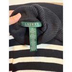 Lauren Ralph Lauren Women's Black Striped Turtleneck Knit Sweater Size M Photo 3