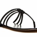 Vince Camuto Womens Black Suede Metallic Mirror Thong Heeled Dress Sandal Size 6 Photo 0